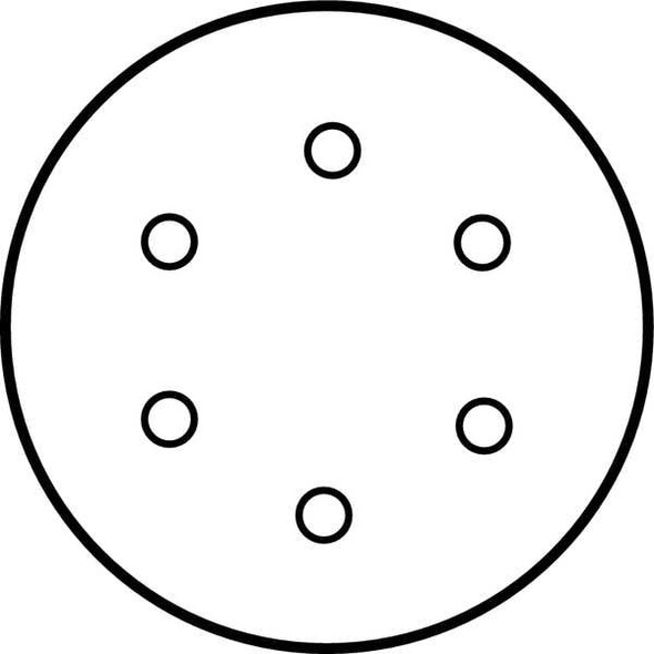 Norton Abrasives PSA Disc Roll,6 Hole,6in,P150G,AlO 66261131512