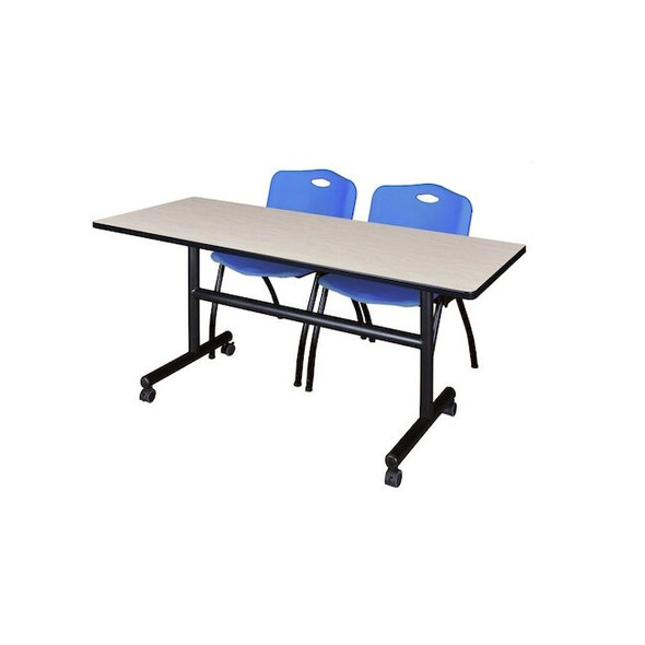 Kobe Rectangle FlipTop Table, 60" W, 29" H, Laminate Top, Maple MKFT6030PL47BE
