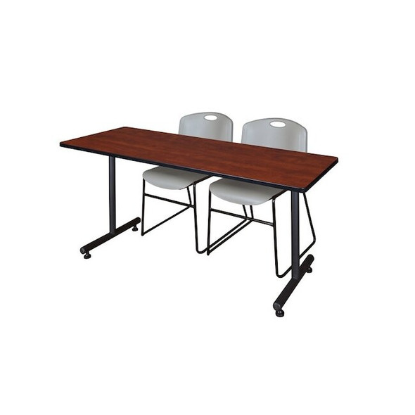 Rectangle Training Table, 60" W, 29" H, Laminate Top, Cherry