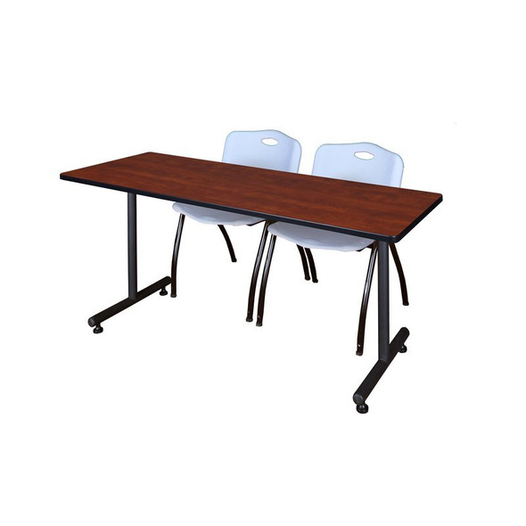 Rectangle Training Table, 60" W, 29" H, Laminate Top, Cherry