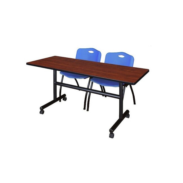 Kobe Rectangle FlipTop Table, 60" W, 29" H, Laminate Top, Cherry MKFT6030CH47BE