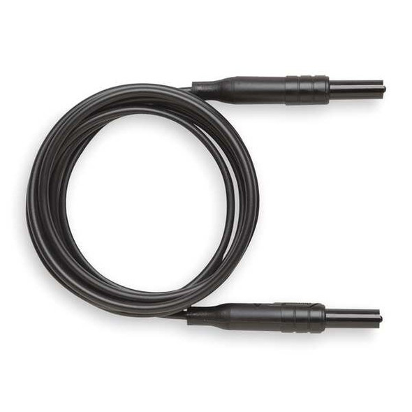 Retractable Sheath Banana Plug Patch Cord, CAT III 1000V, 60", PVC, Black