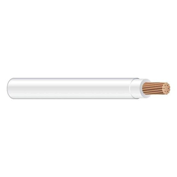 THHN Building Wire, Copper, 12 AWG, 1C, White, Stranded, 1000 ft