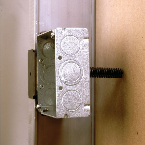 Raco Electrical Box, 21 cu in, Square Box Type, 2 Gangs, Steel, Square Shape 228