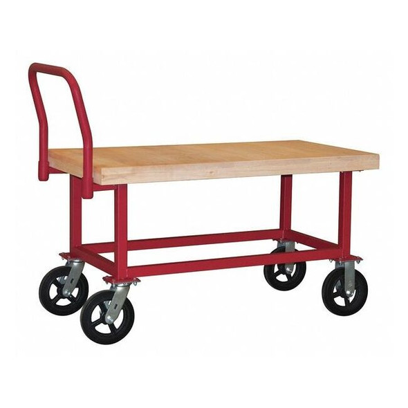 Durham Mfg Platform Truck, Red, Steel, 1,800 lb WHPT-WD-3060-8MR-17T
