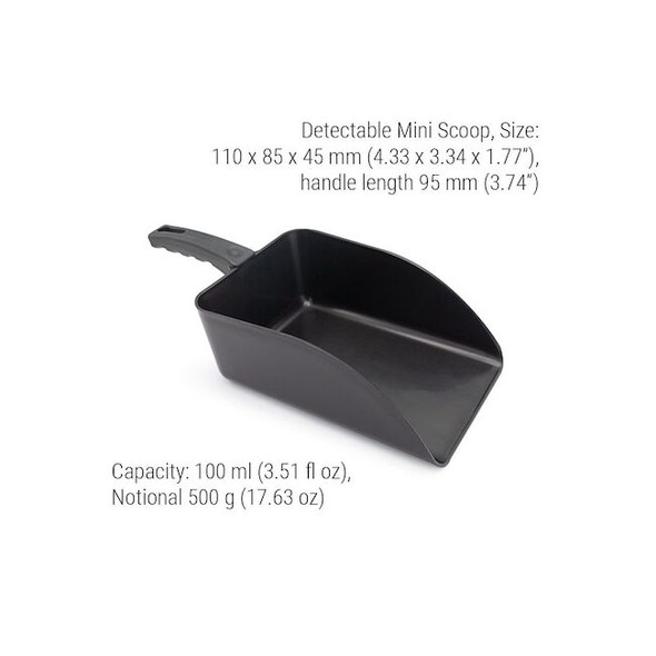 Metal Detectable Square Scoop Mini (100ml/500g) Black