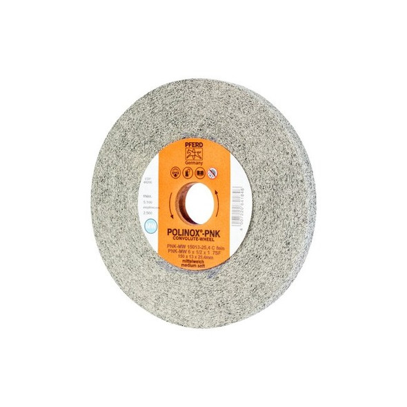 Pferd Tools 6" x 1/2" Convolute Wheel - 1" A.H. - SiC Fine (MW) 7SF 48200