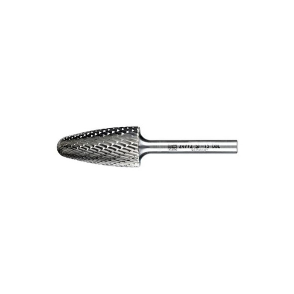 Carbide Bur - Tree Shape, DBL Cut - 3/4" x 1-1/2" x 1/4" Shank - SF-15