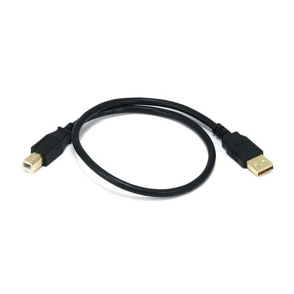 Monoprice USB 2.0 Cable,1-1/2 ft.L,Black 5436