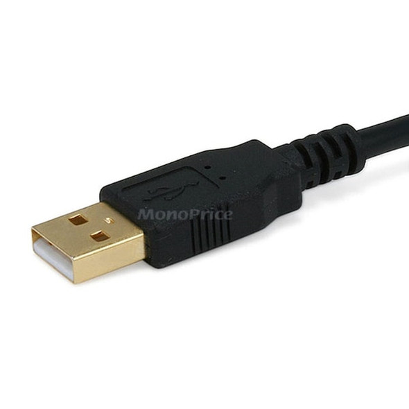 Monoprice USB 2.0 Cable,1-1/2 ft.L,Black 5436