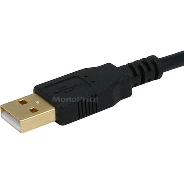 Monoprice Standard USB Cable,Black,18in L 5436