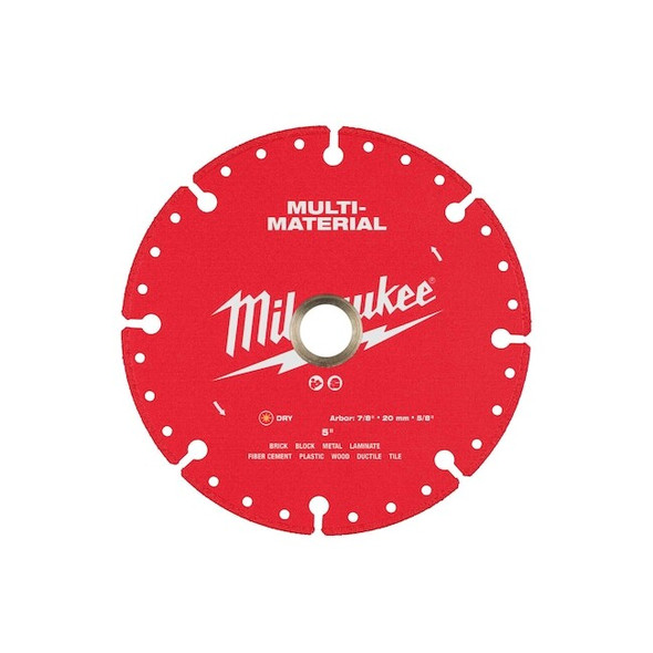 Milwaukee Tool DiamondSawBlade,Diam:5",Arbor:5/8",7/8" 49-93-9605