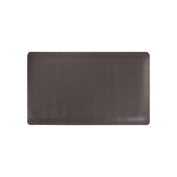 Antifatigue Mat, 3 ft L x 5 ft W, 11/16 in Thickness, Rubberized, Black