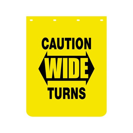 Buyers Products Mudflaps, 30 in X 24 in, Polymer, Yellow, 1 PR B2430YCPKGD