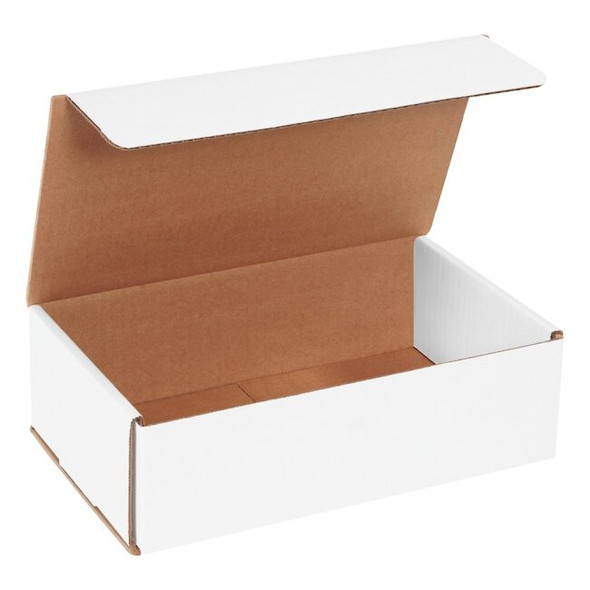 10 in x 6 in x 3 in Inside H, Literature Mailer, White, Corrugate, Single Wall