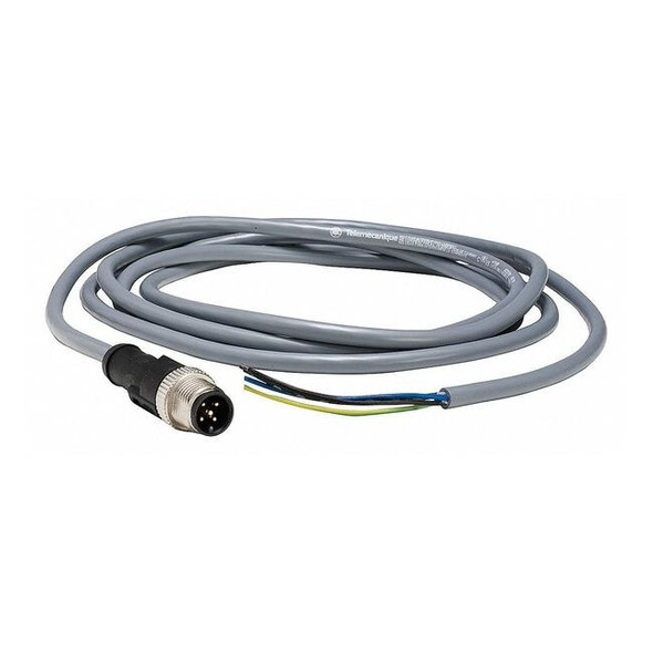 Telemecanique Sensors Cordset,6.56 ft.,Gray,250VAC/300VDC XZCPV1564L2