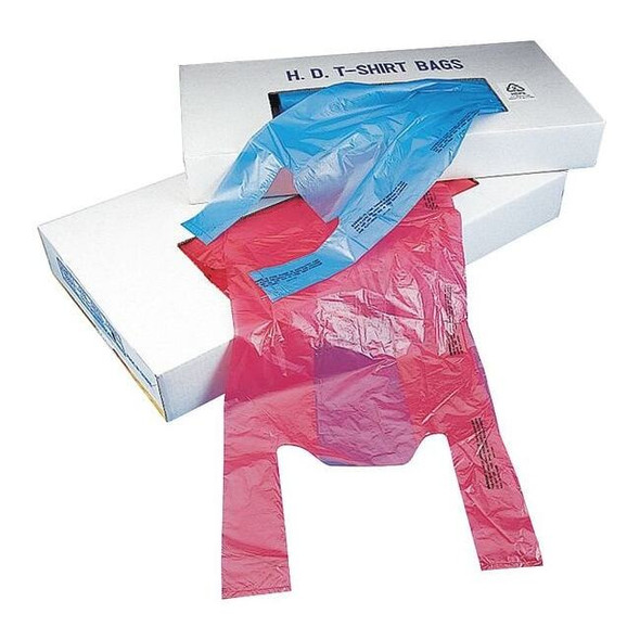 Manufacturer Varies T-Shirt Bags,Blue,24 In. L,PK1000 5DUR7