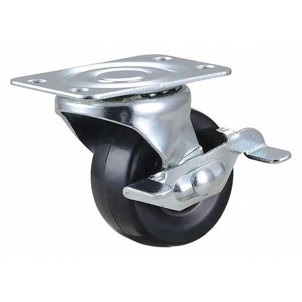 Manufacturer Varies Plate Caster,2" Wheel Dia.,75 lb.,Black 435X83