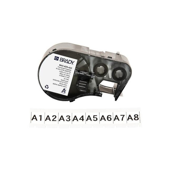 Brady Label/RibbonCartridge,White,Gloss,5/8inW M4C-625-422