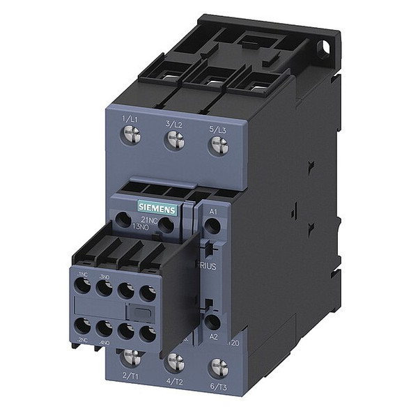 IEC Magnetic Contactor, 2NC/2NO, 110V-120V AC, 3 P, Non-Reversing, Screw