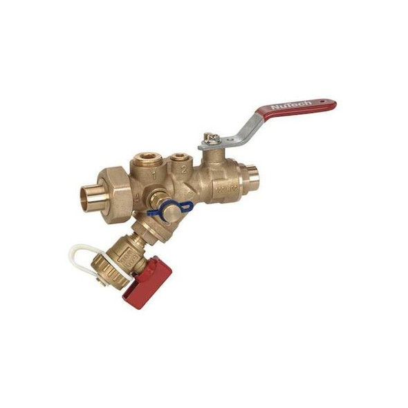 Nutech 1-1/4" Sweat Combination Strainer Valve SV3E-125S-125S