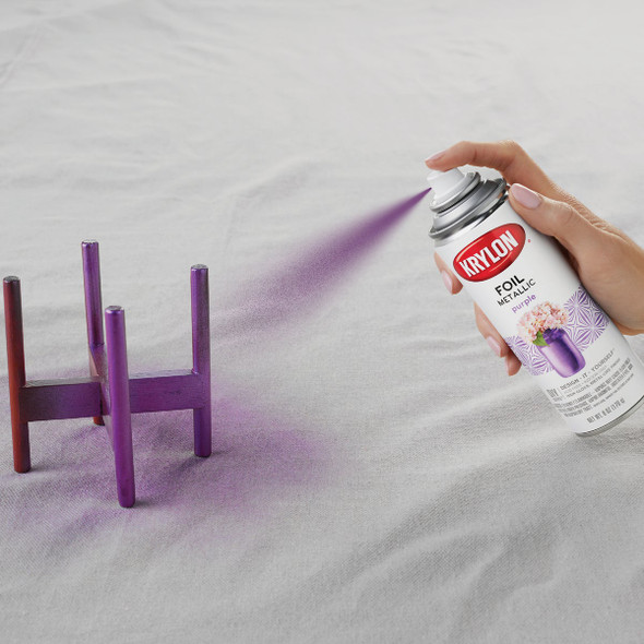 Krylon 6 Oz. Premium Foil Metallic Purple Spray Paint K01083000 792886