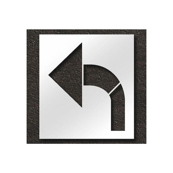 Rae Pavement Stencil,Bike Lane Curved Arrow, STL-108-5115 STL-108-5115