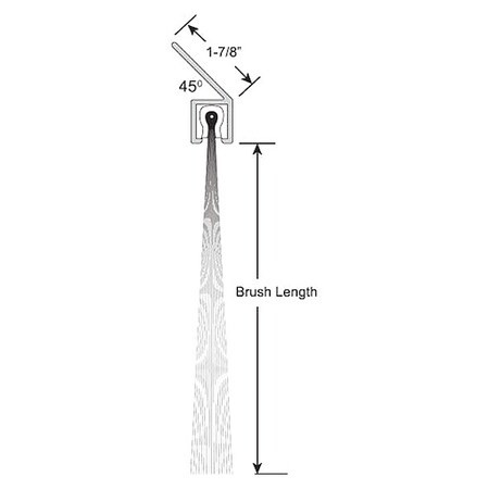 American Garage Door Supply Brush Seal,1-7/8" x 45" x 2",10 ft. BN41782-10