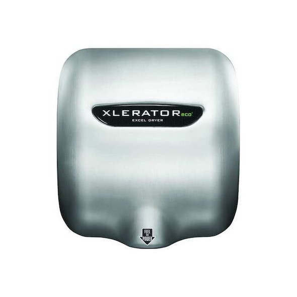 Automatic Hand Dryer, 10 sec Dry, 68 to 77, 208 to 277V AC, Silver, Brushed