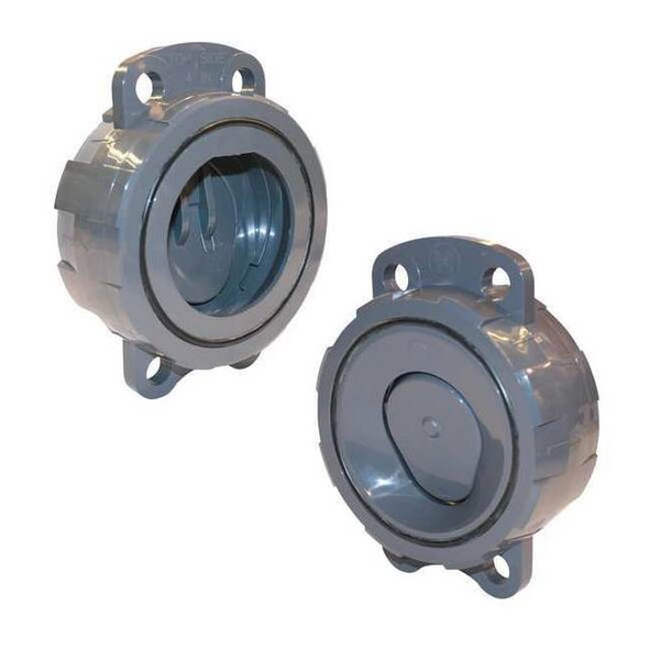 Wafer Check Valve, WCV Series, 3 in, Flange x Flange, Swing, PVC Body