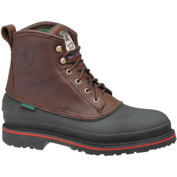 Men's Waterproof Work Boot, 11 W, Steel Toe, 6 in H, Dark Chocolate, G6633