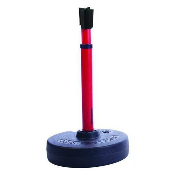 Banner Stakes Retrctble Belt Barrier,Suction Cup,Blk MH5100