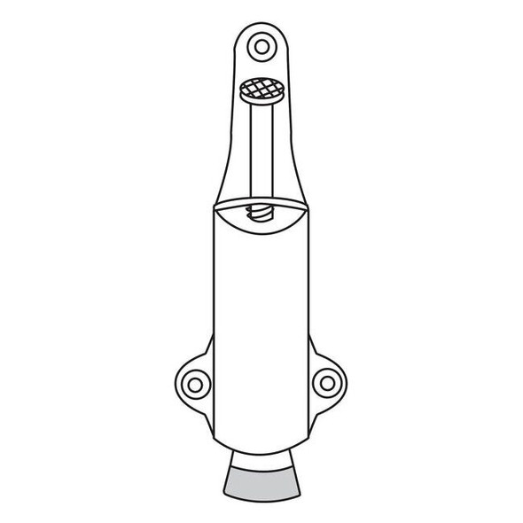 Rockwood Plunger Door Holder,Pol Brass,Cast Brass 459.3