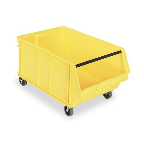 Mobile Storage Bin, Polyethylene, Yellow, 14 7/8 in H, 18 3/8 in W, 29 in L