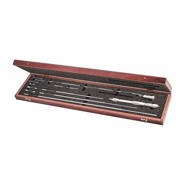 Starrett Inside Micrometer Set,0.001" Resolution 124DZ