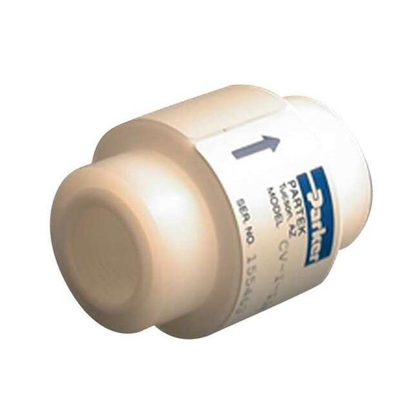 Check Valve, CV-1 Series, Inline, 1/2 in, FNPT x FNPT, PTFE Body