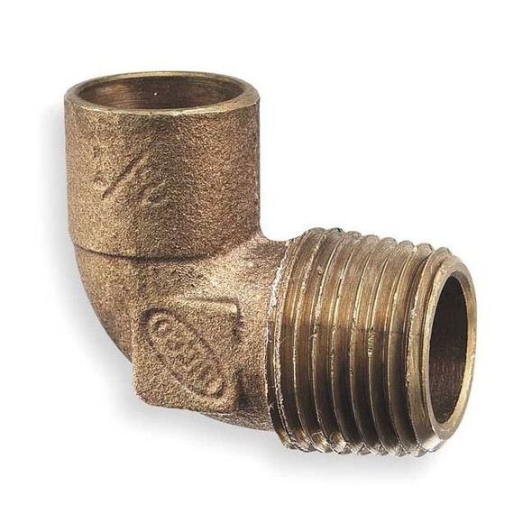 Nibco Elbow,Bronze,Cup11/4in,MNPT11/4in 7074LF-114