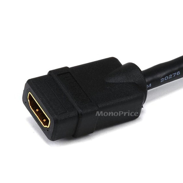 Monoprice HDMI Port Saver,Black,8 in,28AWG 2891