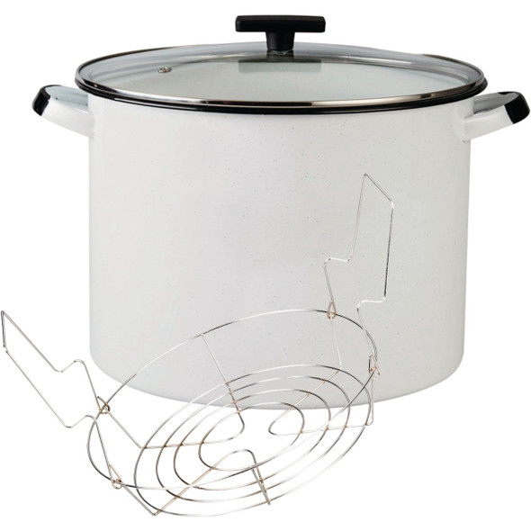 Graniteware 21 Qt. White 2-in-1 Canner and Stock Pot