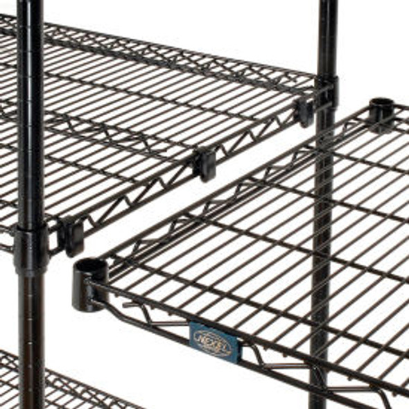 Nexel 4 Shelf Black Epoxy Wire Shelving Unit Add On 54""W x 24""D x 96""H