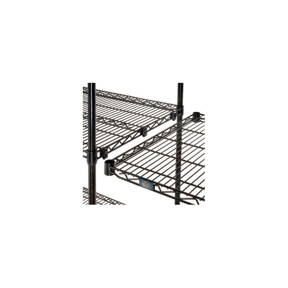 Nexel 4 Shelf Black Epoxy Wire Shelving Unit Add On 54""W x 24""D x 96""H