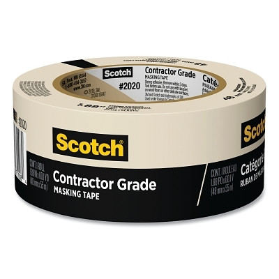 Contractor Grade Masking Tape, 2020-48MP, 1.88 in W x 60.1 yd L