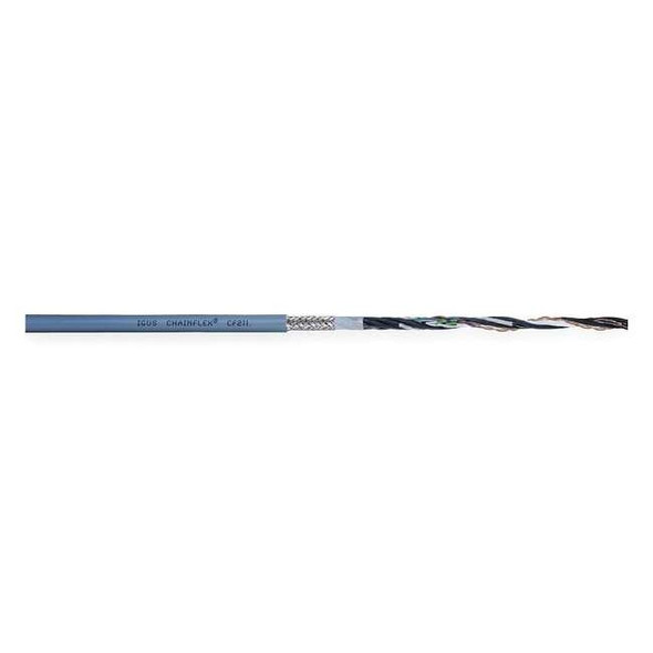 Continuous Flexing Appliance Wiring Communication Cable, 4 C, Gray, PVC, 25 ft.