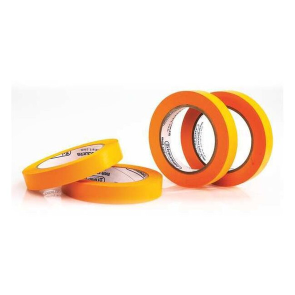 Masking Tape, 3/4 in W x 40 yd L, 6.3 mil Thick, Orange, Rubber Adhesive, 4 PK