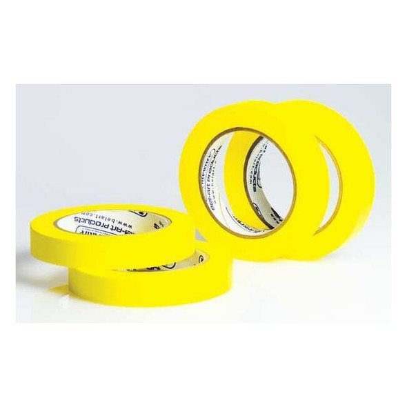 Masking Tape, 3/4 in W x 40 yd L, 6.3 mil Thick, Yellow, Rubber Adhesive, 4 PK