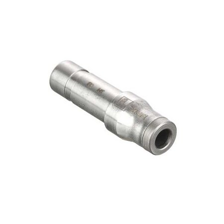 Metric Stainless Steel Push-to-Connect Fitting, Stainless Steel, Silver