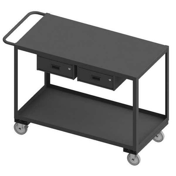 Westward Mobile Wrkstion,Steel,48"L,24"W,2 Shelf RSC-2448-2-2DR-95W