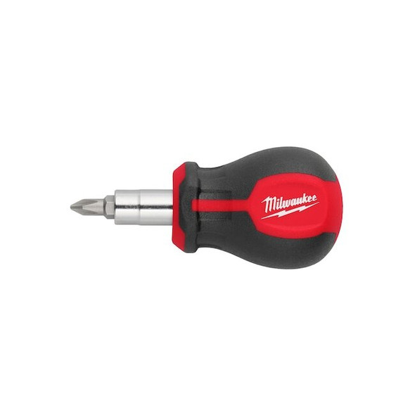 Milwaukee Tool Stubby Screwdriver 6in1,3 in L 48-22-2762