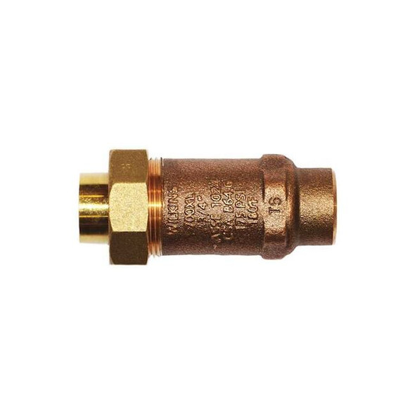 Dual Check Valve, 700XL Series, Inline, Bronze, 3/4 in, Union FNPT x FNPT