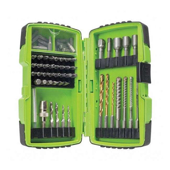 Greenlee 68 Piece Drill Bit Set, 1/4", 5/16", 3/8" DDKIT-1-68